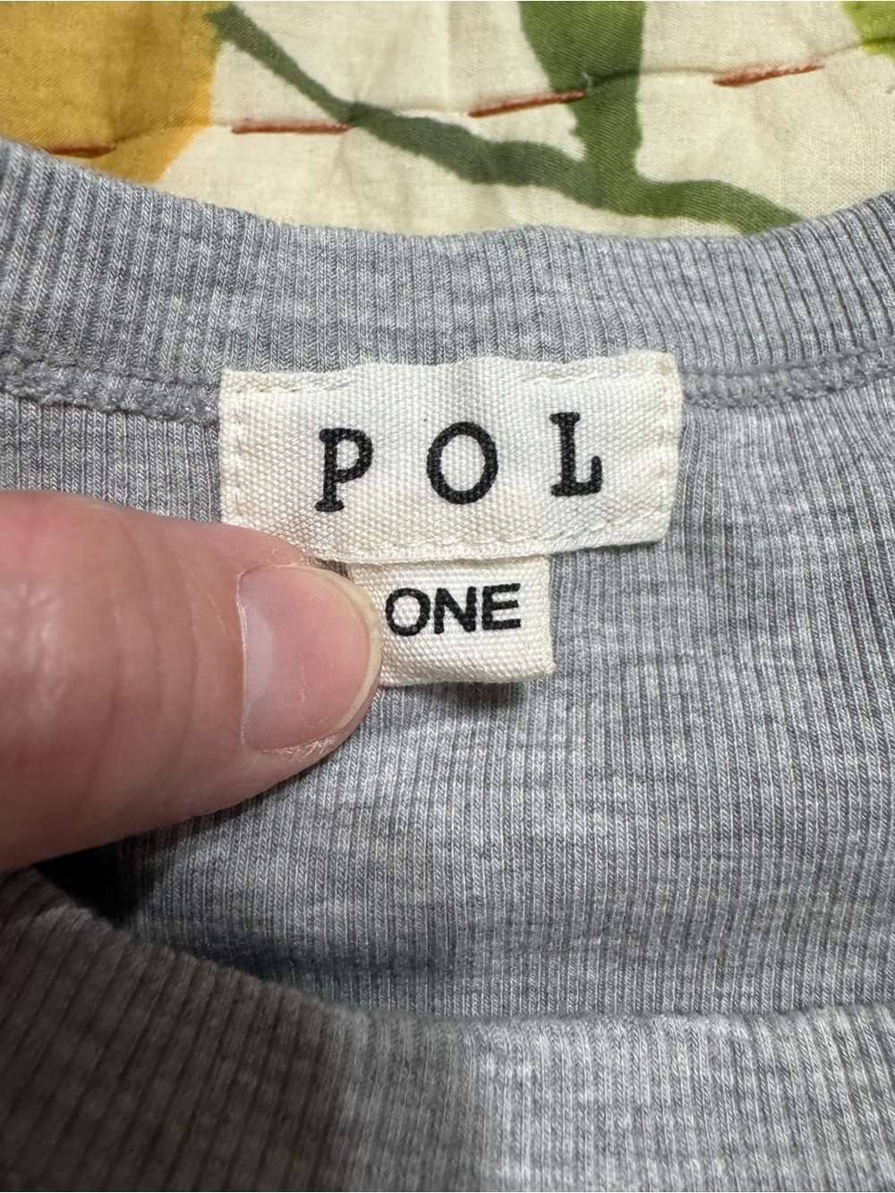 POL Light Gray Ribbed Tank Top - Picture 2 of 2